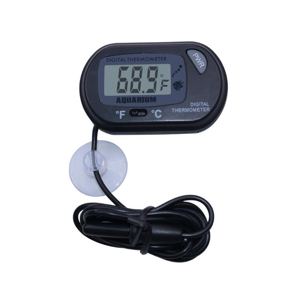 Digital Thermometer Manufacturers Aquarium Fish Tank Conversion Temperature Button 1.5V Battery Fahrenheit Celsius W1W3: Black