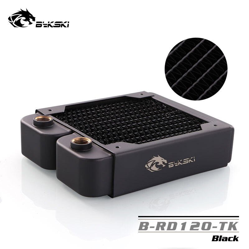 Bykski 38Mm Dikke 120Mm Koperen Radiator Computer Water Koelvloeistof Ontlading Koellichaam Warmtewisselaar Radiator Voor 12Cm Fan dissipatio