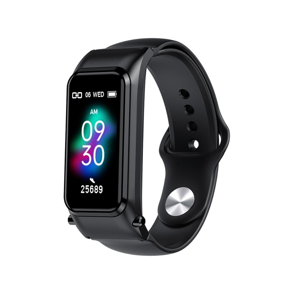 Twee-In-een Afneembare Bluetooth Headset Smart Watch Armband IP67 Waterdichte Bluetooth Gesprek Luisteren Naar Muziek Unisex Armband: X4 black