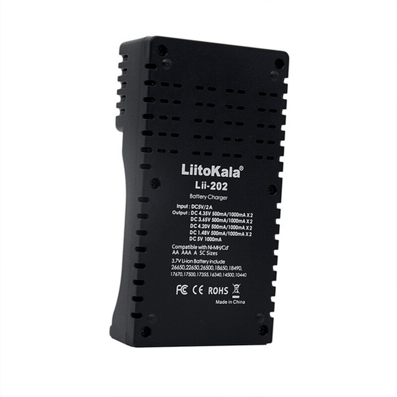 Original LiitoKala Lii-202 USB Intelligent Battery Charger with Power Bank Function for Ni-MH Lithium Ion for 18650 14500 1044