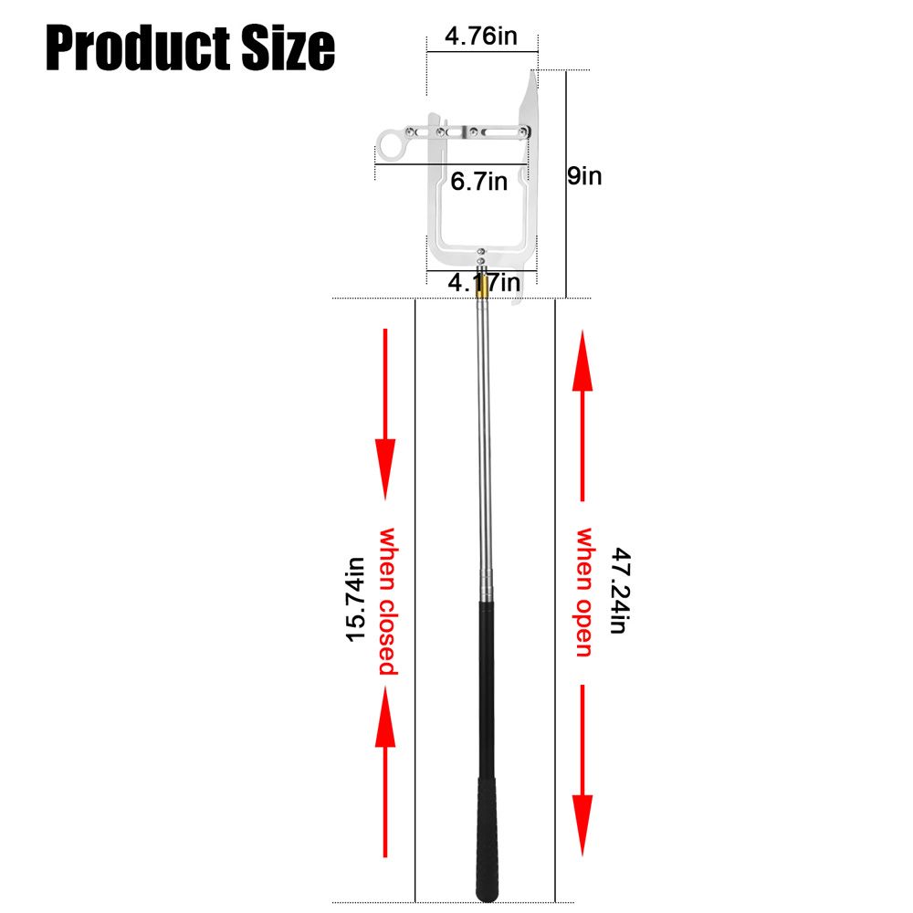 Teepor-easy Long-Distance Multi-Purpose Docking Telescoping Boat Hooks Threader Mooring Buoy Hook Line