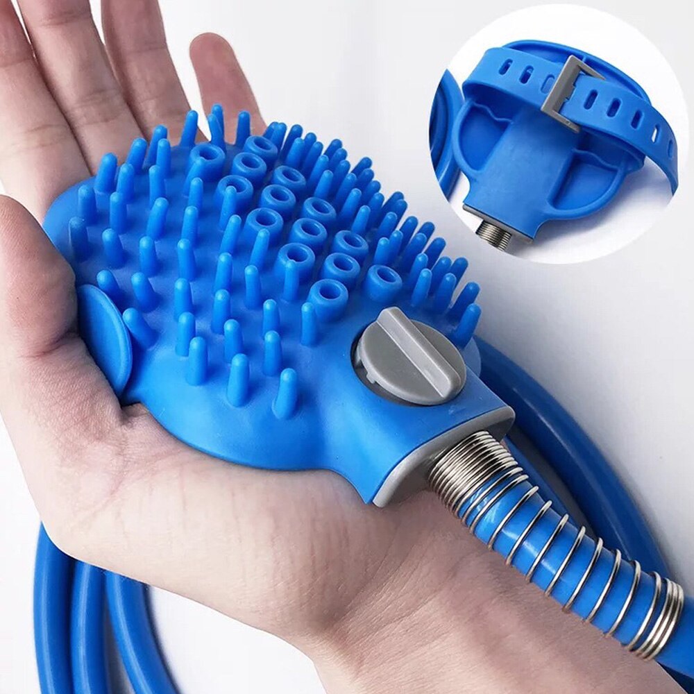Kæledyr brusesprøjte & rengøring børste hund badeværktøj komfortabel massager bruserør gadget rengøring vask bad sprøjte til kat