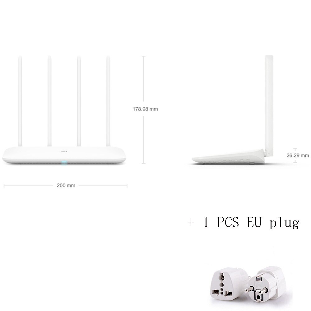 Xiaomi Mi Wifi Draadloze Router 3G/4 Dual Band 2.4/5Ghz Gigabit Smart Mini Wifi Repeater 4 Antennes Usb 3.0 256Mb Ram 1167Mbps: EU PLUG