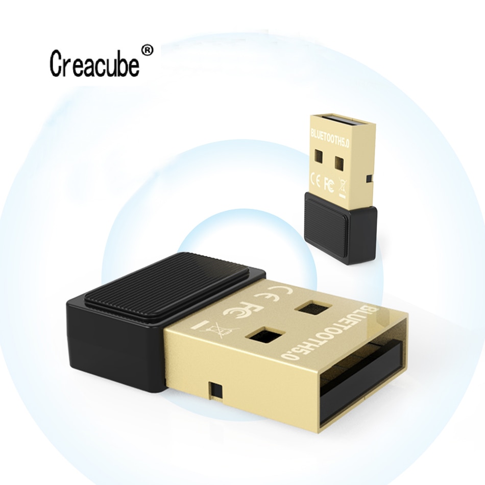 Creacube USB adattatore per Computer Wireless USB 5.0 compatibile con Bluetooth ricevitore Audio trasmettitore dongle auricolare per Laptop RTL8761B