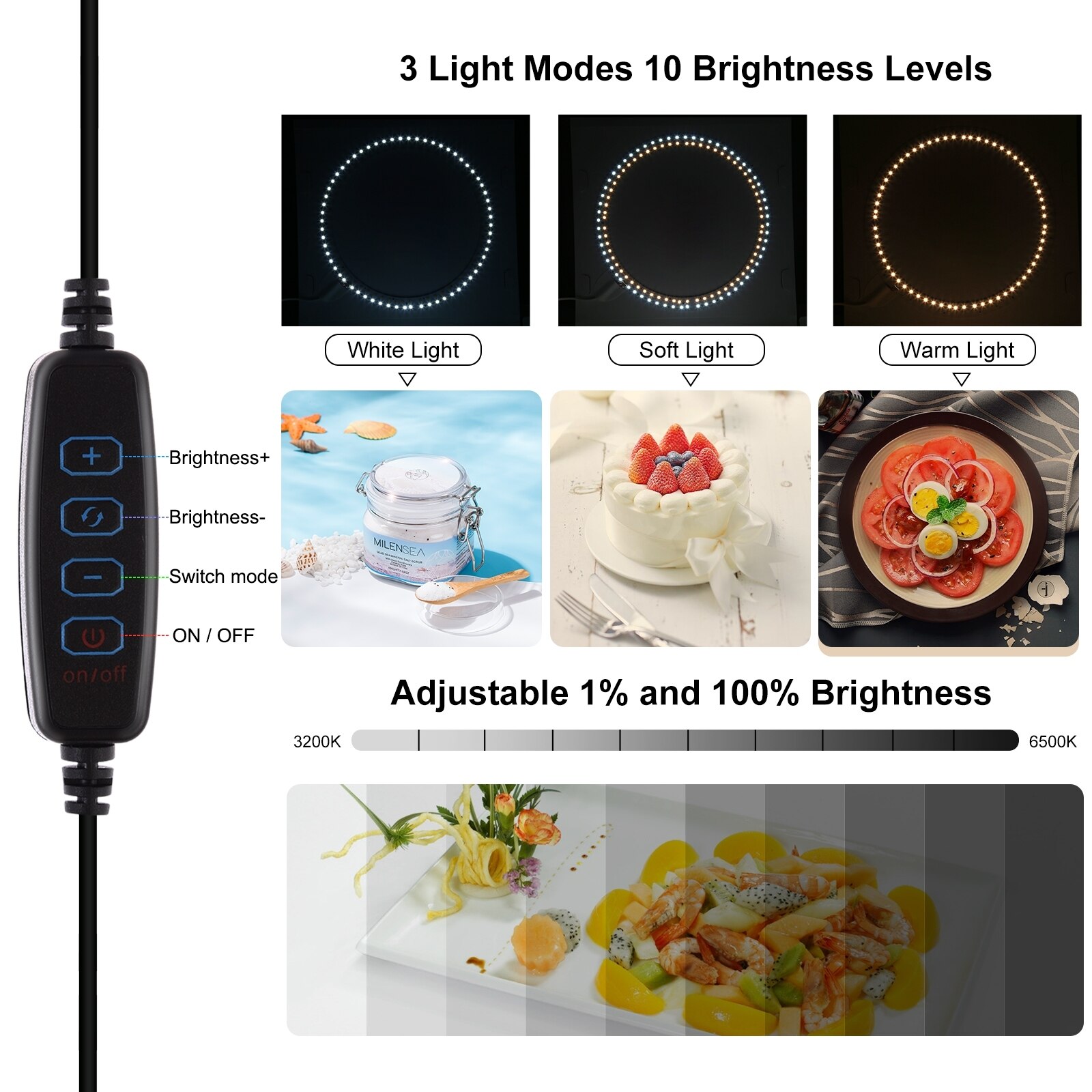Puluz Mini caja de estudio fotográfico portátil Kit de anillo LED 3 modos de luz Softbox con fondos de 6/12 colores,Caja de luz de fotografía plegable de 25 cm / 30 cm / 40 cm, caja de tiro para fotos