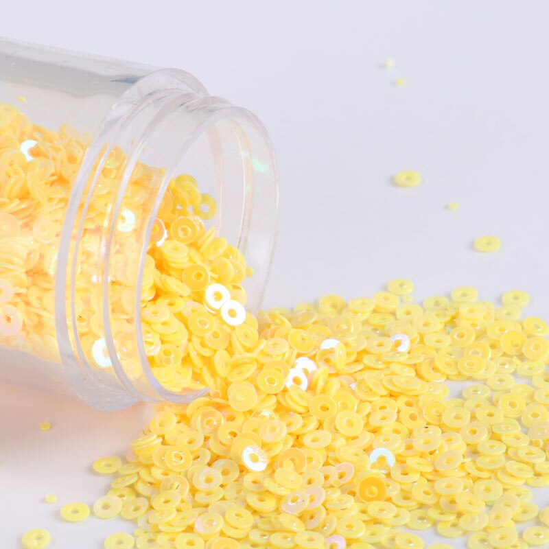 4000 Stks/partij 2Mm Platte Ronde Losse Pailletten Pailetten Naaien Wedding Craft, Kleurrijke Nail Arts, nachtclub Jurk Naaien Accessoires: AB Yellow