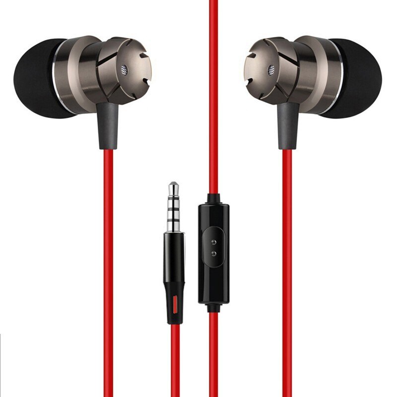 Auriculares de silicona para ZTE Blade V7 Lite V9 Vita V8, A520, A512, A3, Z Max, Z982, A6, 3,5mm: Rojo