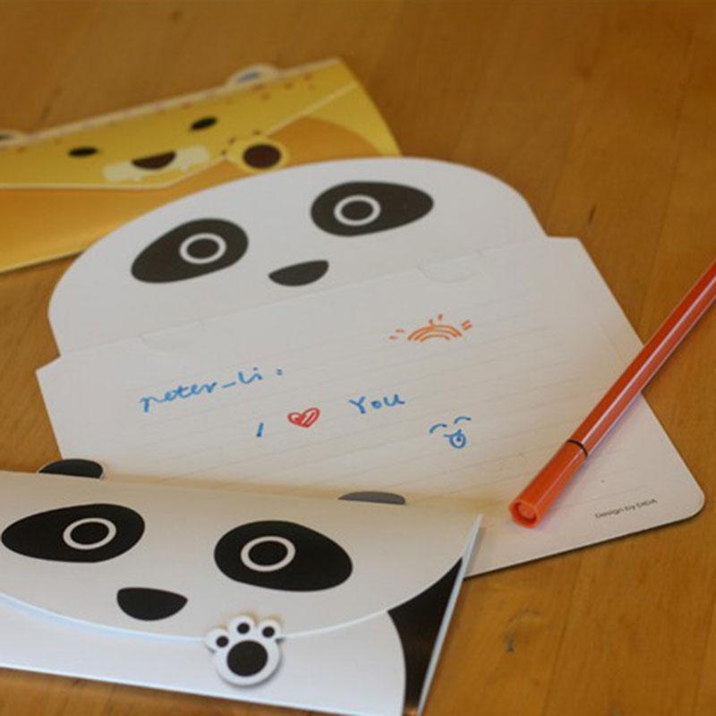 1 pcs Naam Cartoon panda varken vossen tijger Bruiloft/Mode Verjaardag Xmas Festival Creatieve Zegen Wenskaart