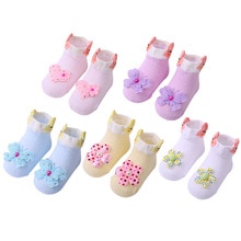 Calcetines de algodón para bebé recién nacido, 5 par/lote, calcetines para bebé y niñas, bonitos calcetines cortos, accesorios de ropa para 0 a 6 meses