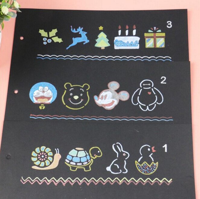 Children's Drawing Hand-copied Templates Diy Album Hand-growing Cartoon Pattern Tools Small Lace Ruler Paint Learning Unisex