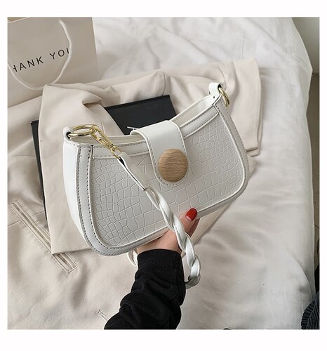 Beroemde Vrouwen Handtassen Desginer Vrouwelijke Schoudertassen Kleine Crossbody Tassen: WHITE