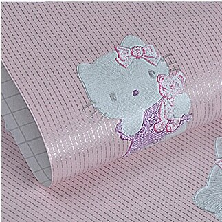 45 CM X 1000 CM HelloKitty Waterdichte PVC zelfklevende behang muurstickers woonkamer TV muur slaapkamer kids creatieve: Zilver