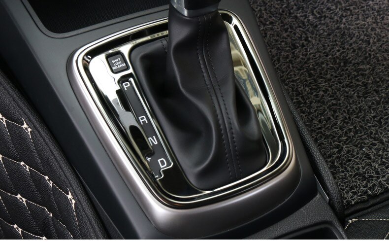 Til kia rio 4 x- line gear rammedæksel interiør panel cirkel dekorativ krom bil-styling lister tilbehør del: Sort