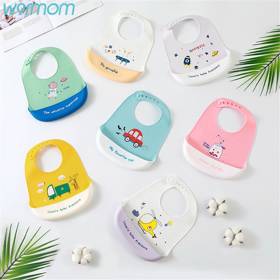 Kinderen Siliconen Bib Baby Drie-Dimensionale Rijst Zak Cartoon Baby Waterdichte Maaltijd Pocket Super Zachte Speeksel Pocket