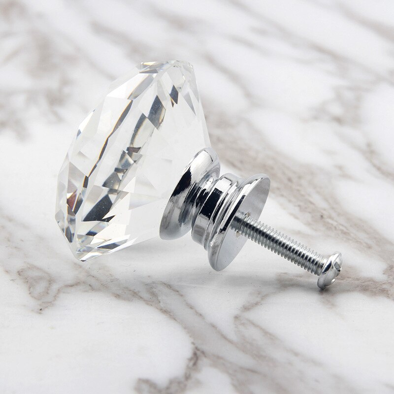 40 Mm kryształ gałki meblowe diament gałki meblowe gałki robić szuflady uchwyt szuflady uchwyt robić szafki klamki robić drzwi przezroczyste