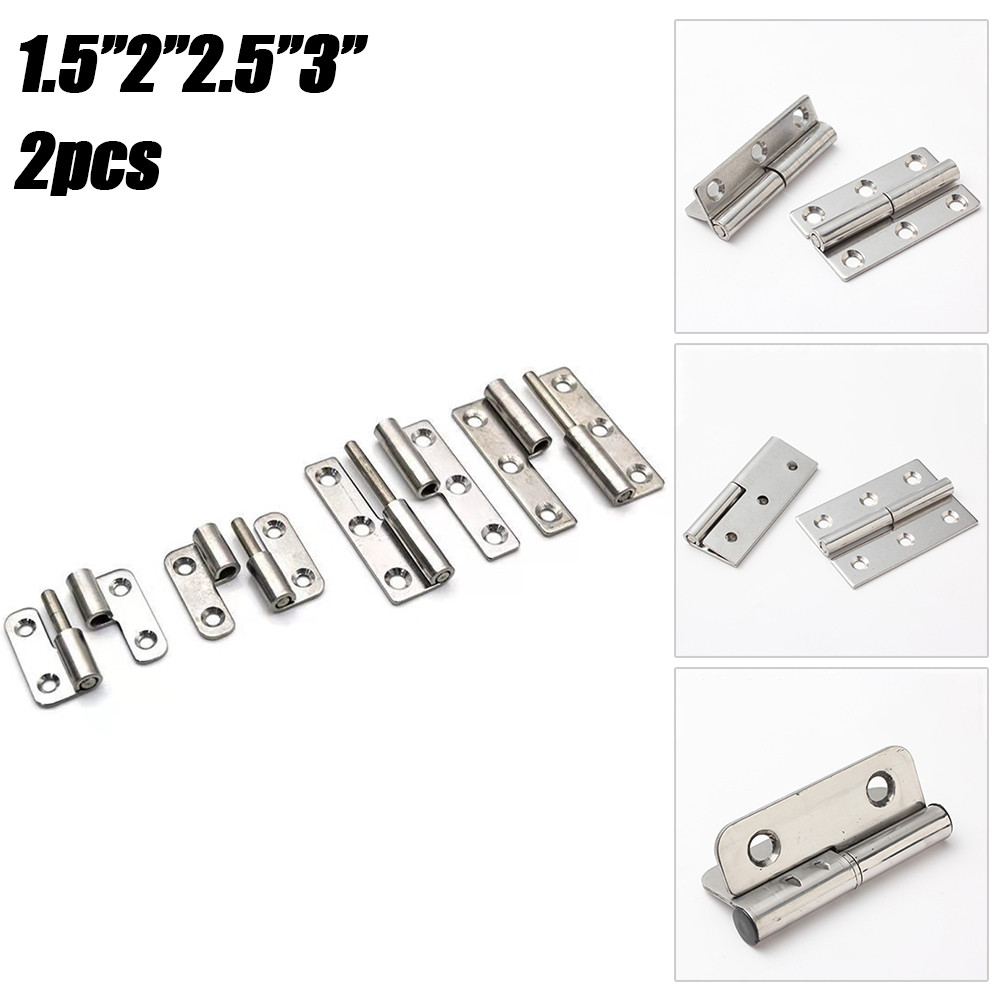 2pcs Detachable Hinge Slip Joint Flag Lift Off Detachable Door Stainless Steel Home Improvement Furniture Supllies Household