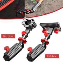 Fishing Rod Holder Aluminum Magnesium Alloy 360 Adjustable Snap Fixed Rod Holder Fish Chair/Fishing Box Rod Rack Accessories