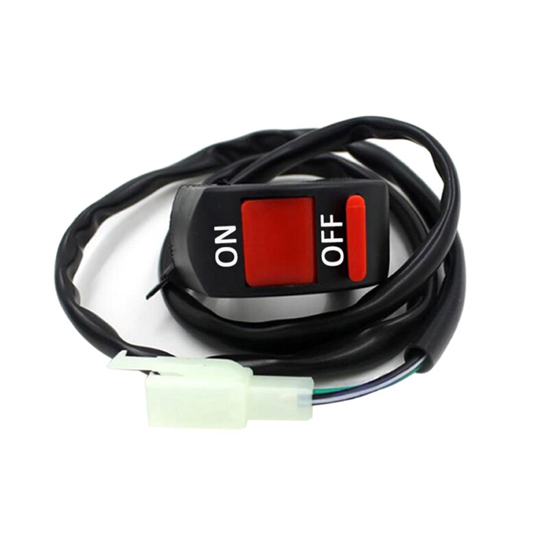 Interruptor de encendido y apagado Universal para manillar de motocicleta, botón de encendido y apagado para Moto, ATV, DC12V/10A, color negro, 1 unidad