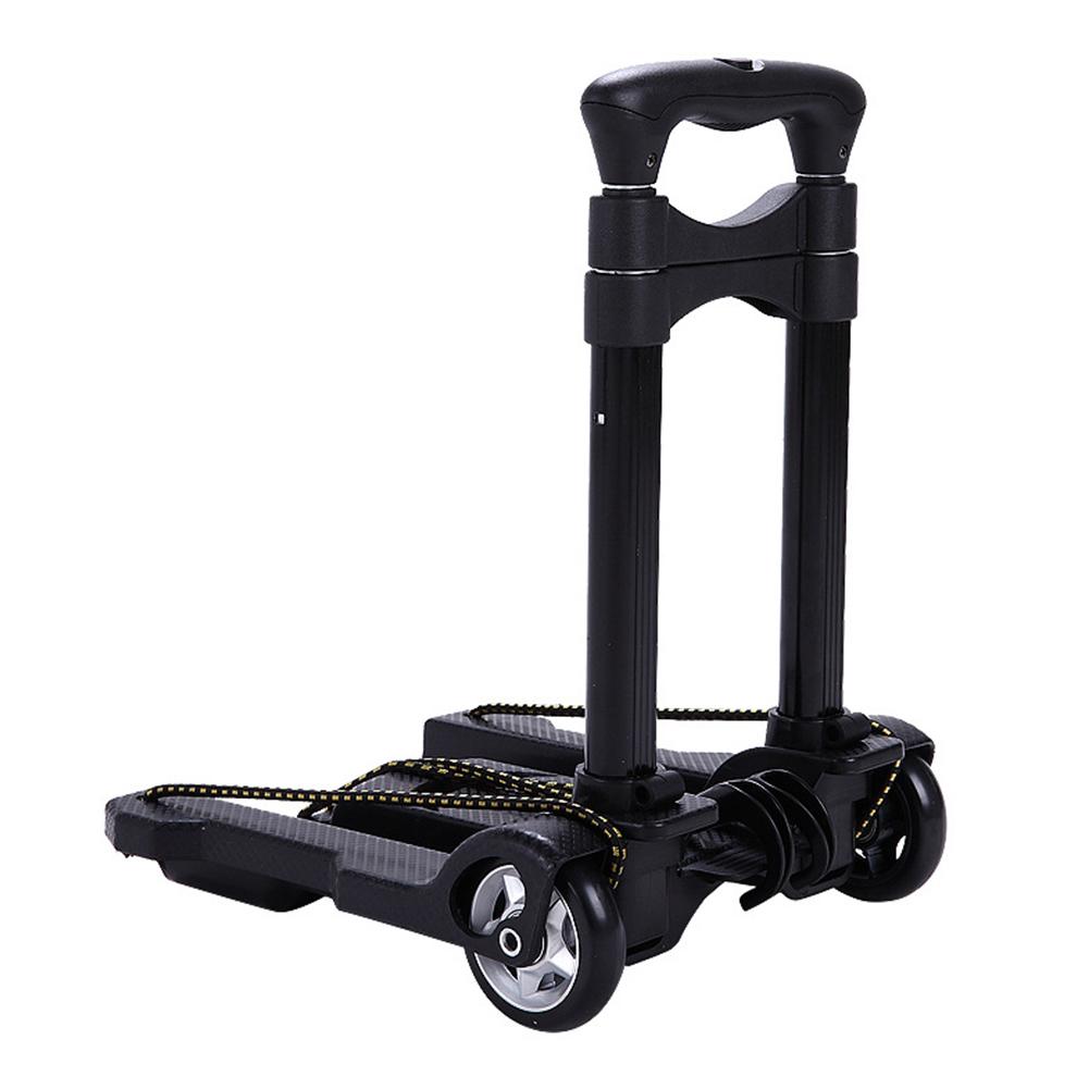 Foldbar rejsebagage indkøbskurv trolley foldbar bærbar 25kg sort hånd