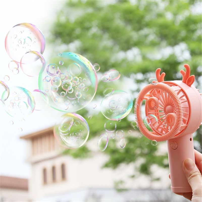 Bubble Fan Kids Toy Summer Usb Mini Fan Bubble Machine Bubble Maker