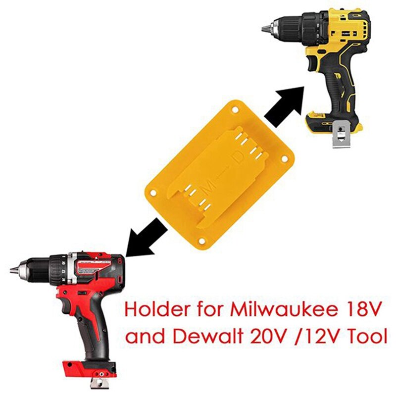 Tool Houders Vervanging Voor Dewalt 20V/60V Router Nagelpistool Saw Boor Gereedschap Mount/Muur Hanger, fit Voor M18 Gereedschap (6 Packs)