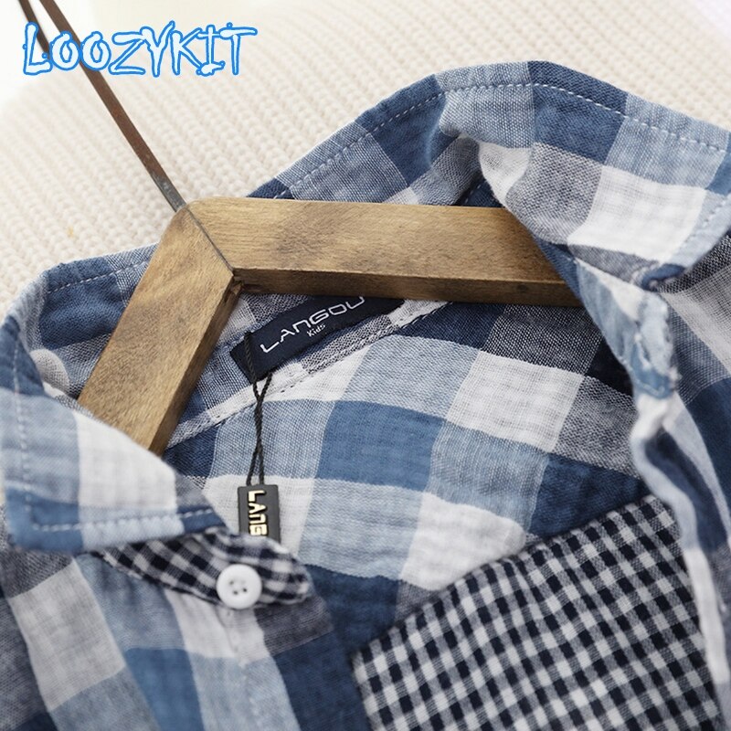 Chemise à carreaux en coton pour enfants, manches longues, pour garçons et filles,