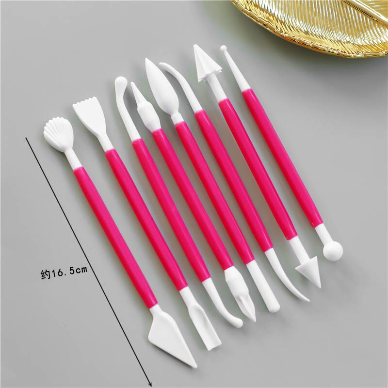 8 Stks/partij 16 Decorating Tool Patronen Fondant Cake Decorating Bloem Suiker Craft Clay Fondant Cake Modelling Gereedschap: 1 set T0001A