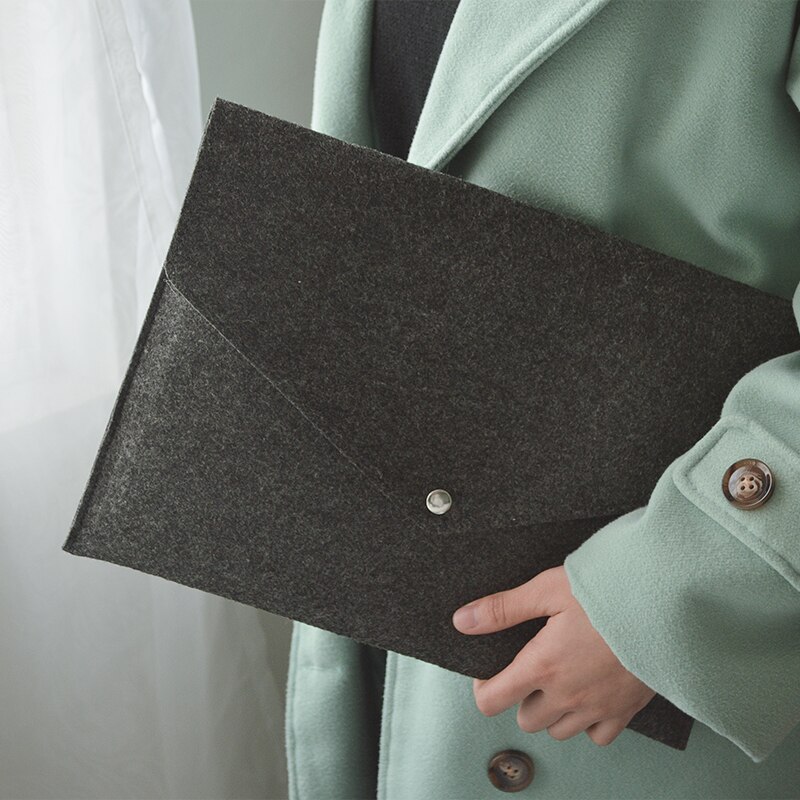 Einfache Wolle Schnalle A4 Papier Datei Tasche Büro Aktentasche Tasche Portfolio Verschluss Ordner Lagerung Tasche Kasten datei Schüler Büro Liefert