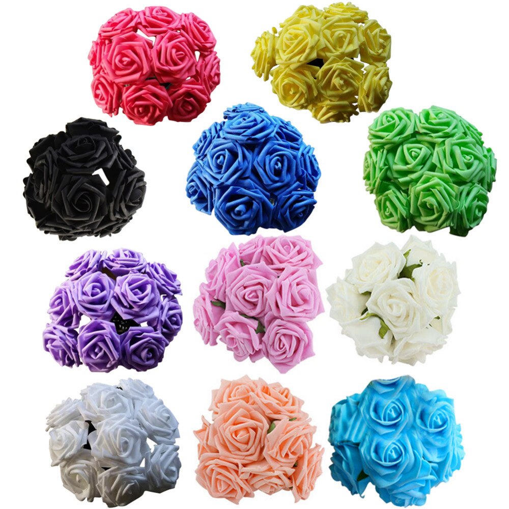 10 hoveder 8cm kunstige roser blomster bryllup valentinsdag dekoration silke blomst kugle centerpieces mynte dekoration hængende blomst
