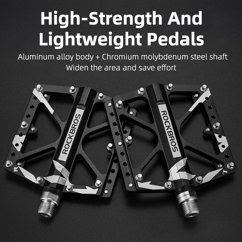 ROCKBROS Fahrrad Pedale Straße Mountainbike Pedal Kohlenstoff Fiber Aluminium Legierung Nicht-Unterhose Plattform Fahrrad Zubehör Flache MTB Pedale: 2017-12ABK