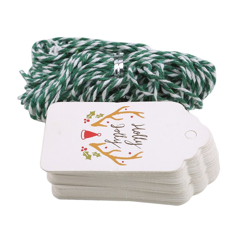 Offre spéciale étiquettes volantes papier Kraft blanc robinets avec chaîne à la main bricolage étiquettes de noël étiquettes affichage emballage étiquette carte