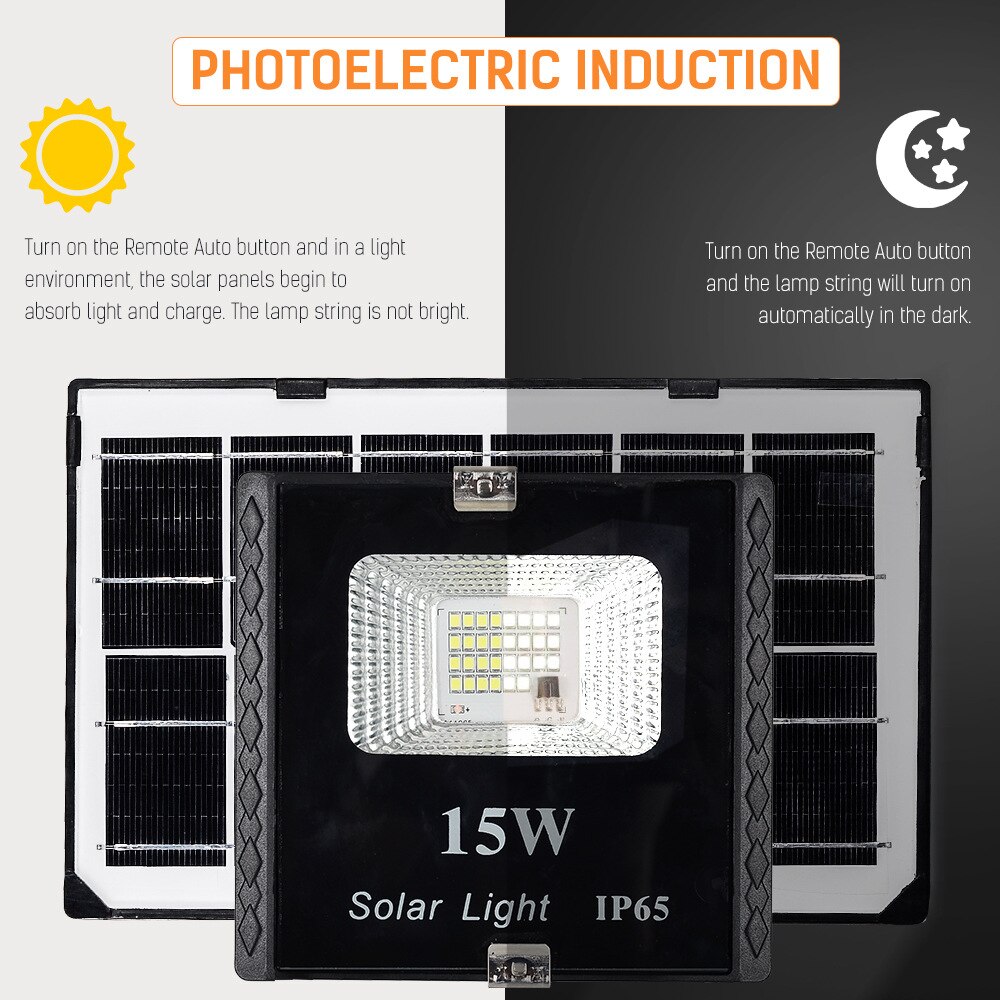 15W LED Wall Light IP65 Solar Street Light Intelligent Light Control Induction Constant Brightness Solar Belt Remote Control