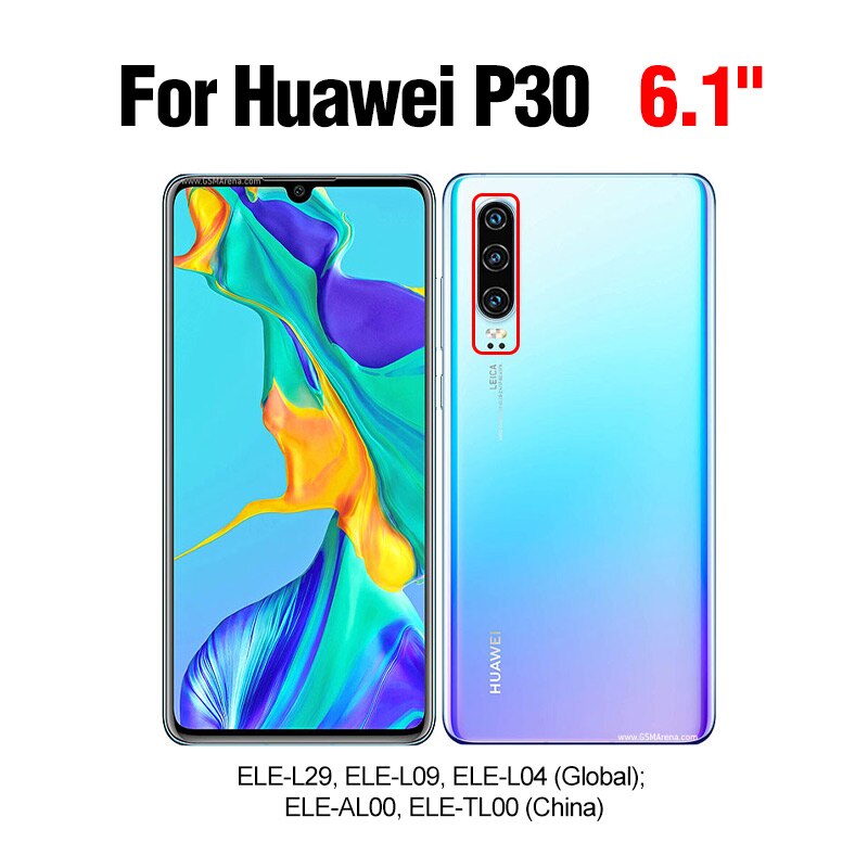 2pcs Tempered Protective Glass For Huawei P40 Lite P20 Pro P30 Light P 20 30 40 P40lite E P20lite P30lite Screen Protector Film: p30