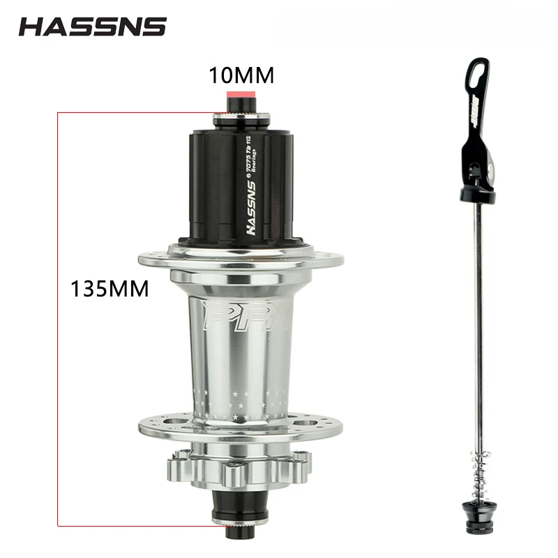 HASSNS PRO7 Bicycle Hub 7/8/9/10/11/12 Speed 6 Pawl Disc Brake Hubs 32 Holes Mountain MTB Bike For SHIMANO HG: VIOLET/紫罗兰