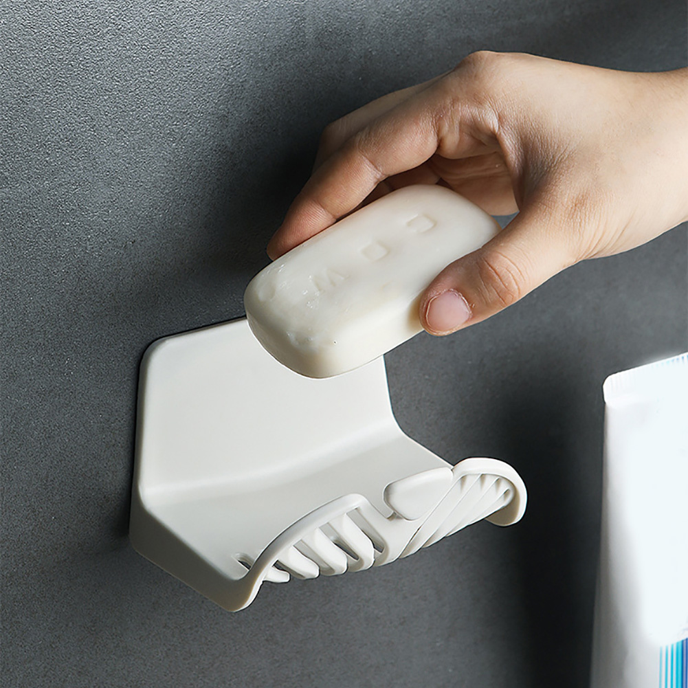 Bathroom Wall Mount Drain Shower Soap Rack Holder Bath Ball Hanging Container Multifunctional For Bath Ball Hair Bind Cord