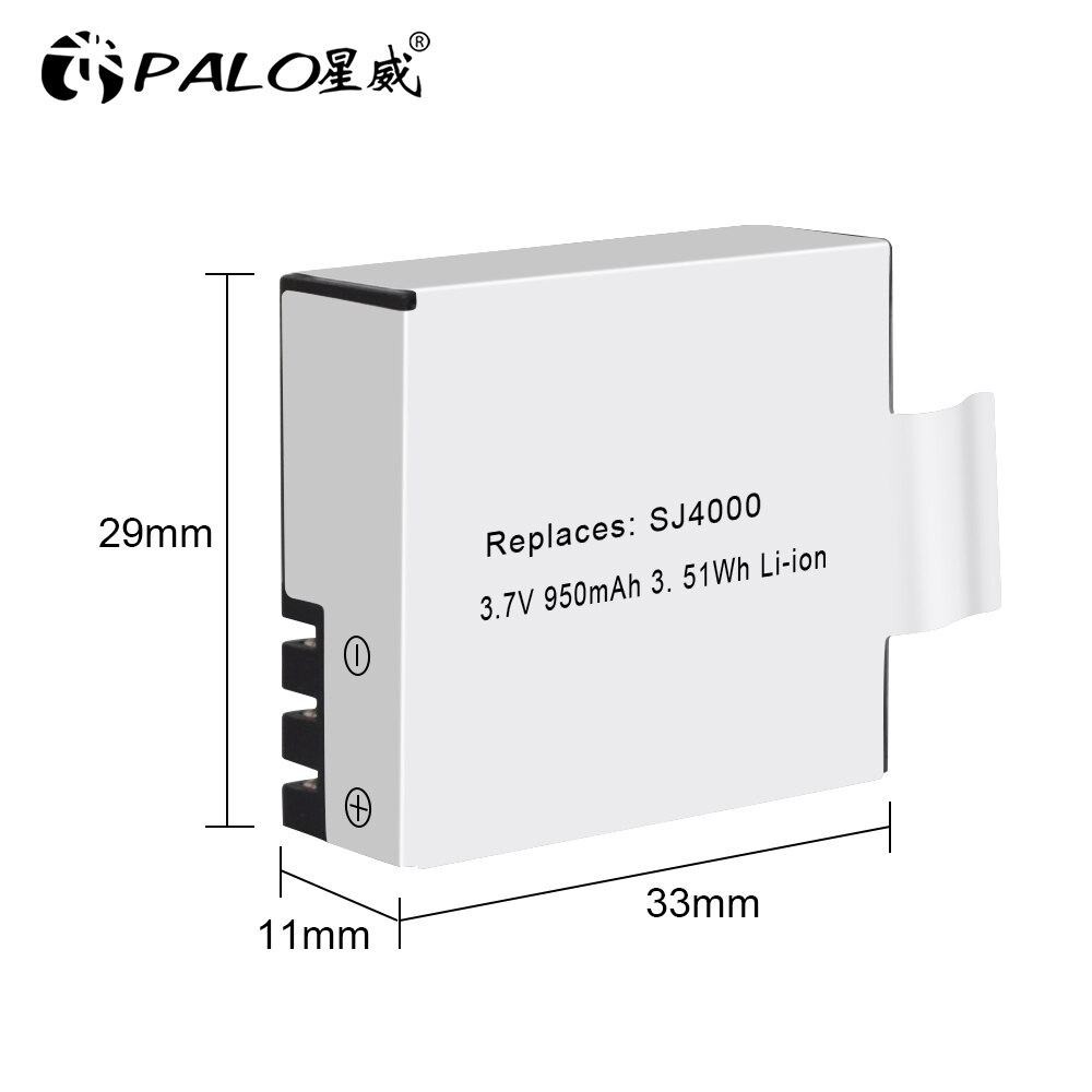 PALO PG1050 SJ4000 PG900 Battery For SJCAM SJ5000 SJ6000 SJ8000 M10 EKEN 4K H8 H9 GIT-LB101 GIT Battery