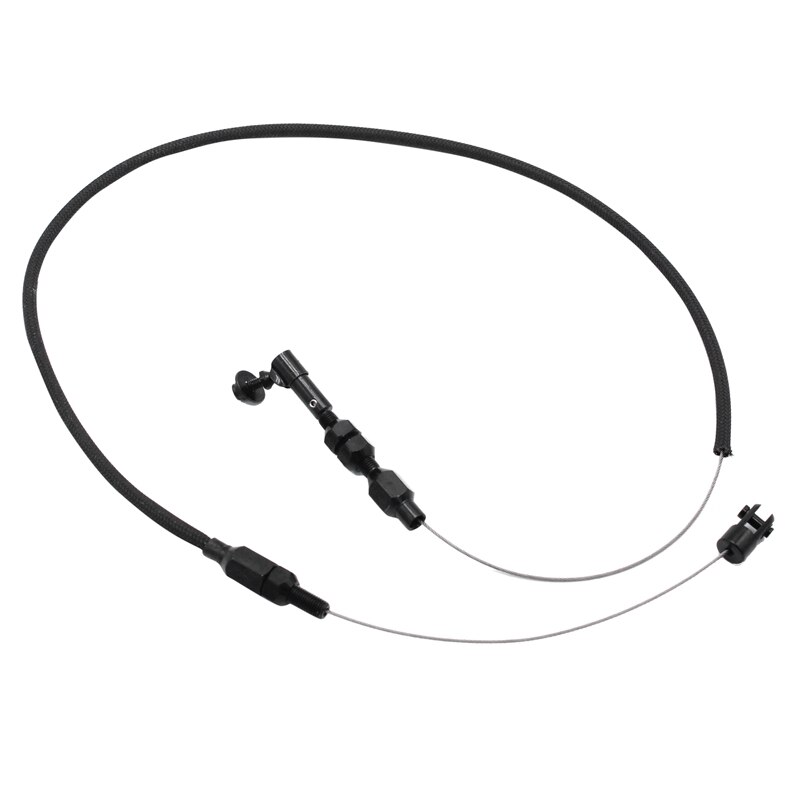 24 inch Throttle Cable Braided Stainless Steel Black Universal Accelerator for Mopar Ford GM Chevrolet