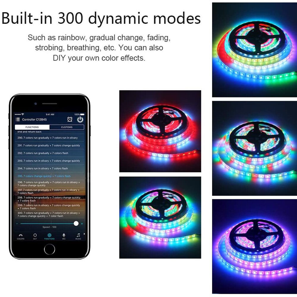 Magic Home Bluetooth Wifi 16 millions RGB LED Controller Smartphone APP Control 50M RF IR Remote Google Voice Controller D30