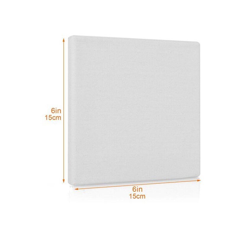 12PCS Mini Stretched Canvas 15X15cm Cotton White Blank Canvas Art Board Small Size for Acrylic Craft Drawing Decor