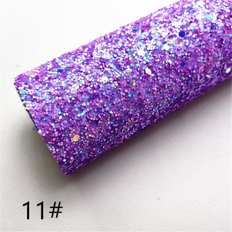 20*33cm A4 sheet shiny solid colors chunky glitter sheet for bow and bag