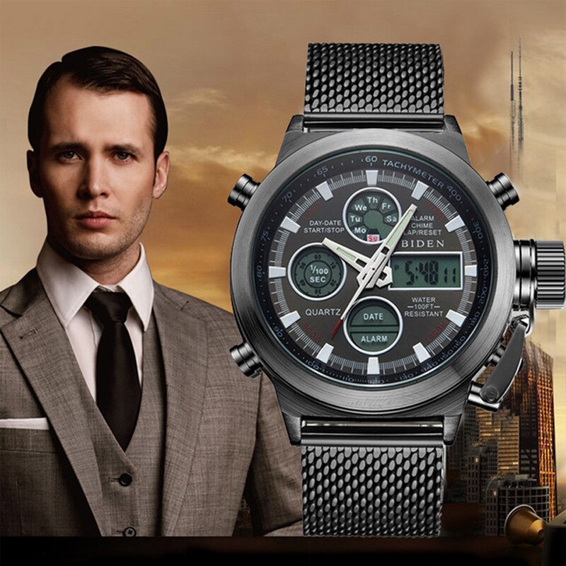 BIDEN marca moda uomo sport orologi multifunzione – Grandado