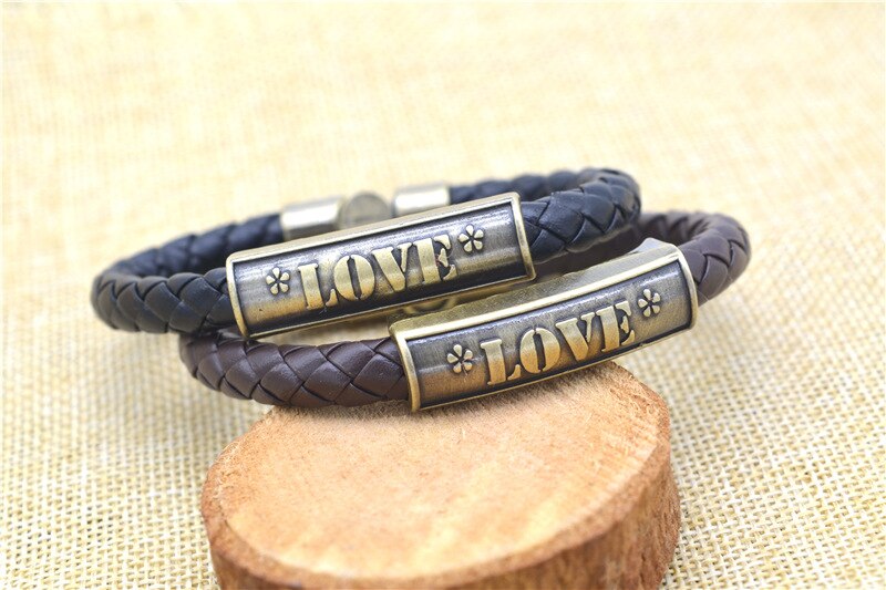 Punk Animal Bracelets Bronze Scorpion Pattern Black Brown Leather Cuff Bangles for Men Women Magnetic Buckle Bracelet Jewelry