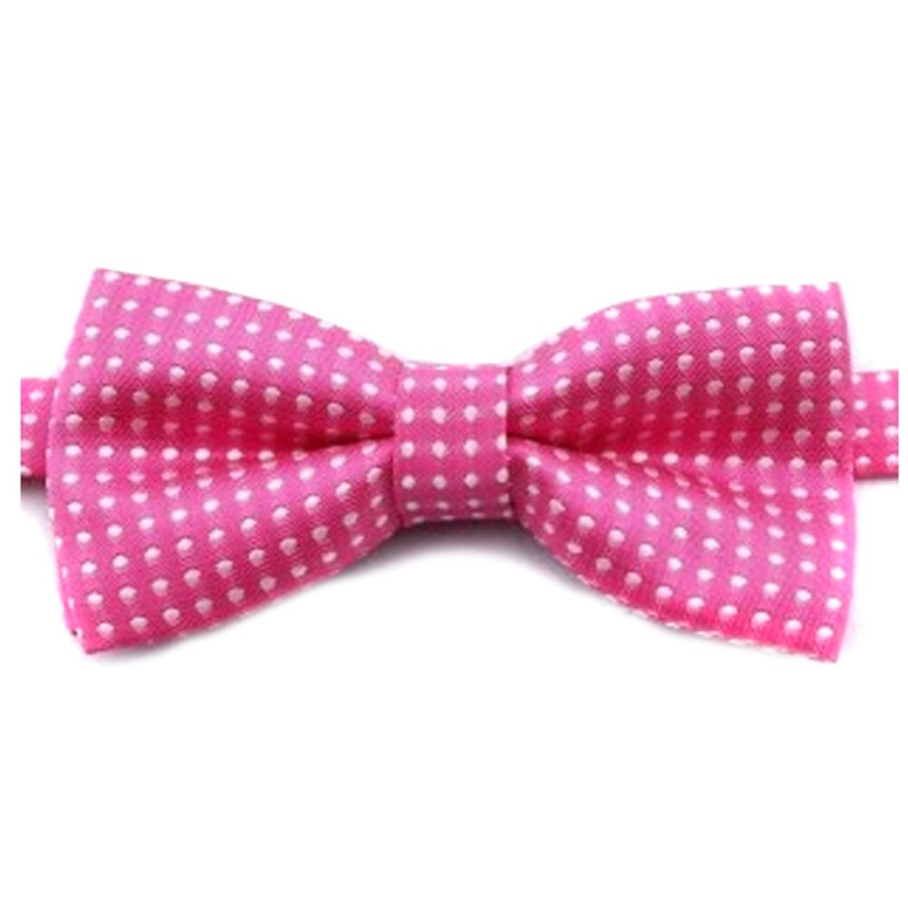 Formal Children's bow tie Polyester solid color Butterfly Wedding Party Dot Necktie Kid Suit Tuxedo Dicky Pet Bow Tie: rose