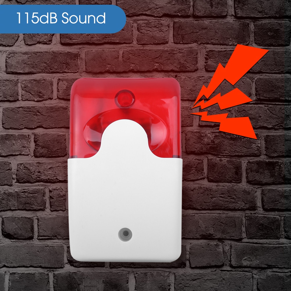 Alarm Knipperlicht Strobe Wired Strobe Sirene 12V Geluid Sirene Voor 99 Zones Pstn/Gsm Wireless Home Security alarm