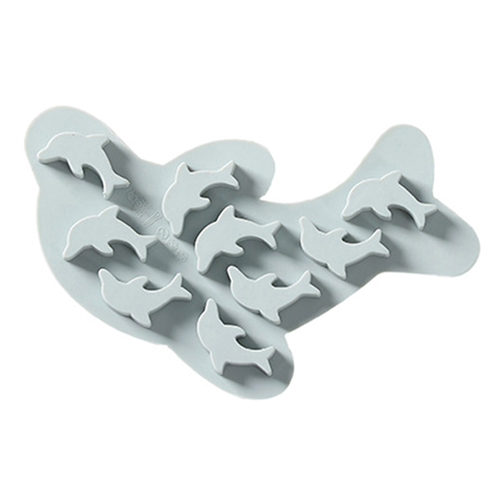 Moule à glace en Silicone en forme de dauphin, mignon, chocolat, gadget de cuisine GQ: Blue