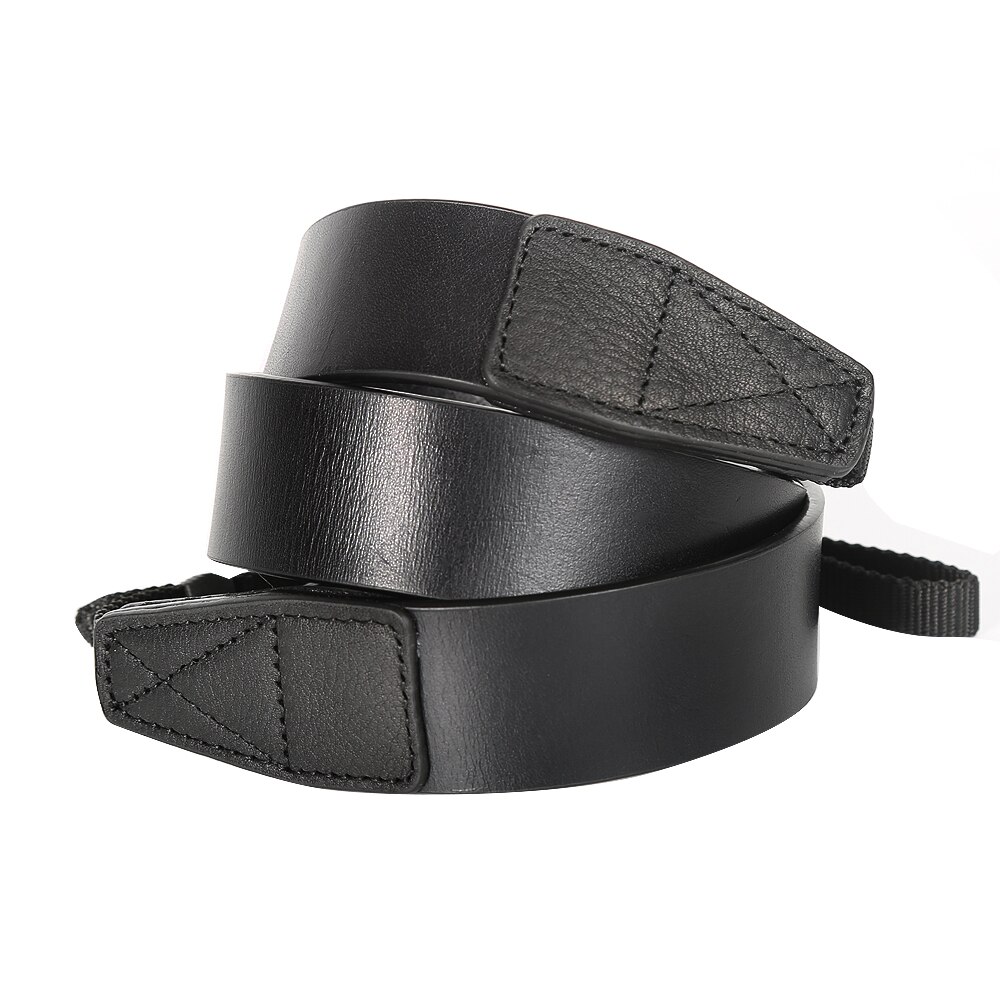 Thicker Version CANPIS Adjustable Universal Brown and Black Leather Strap with Shoulder Neck Support for DSLR Micro Camera