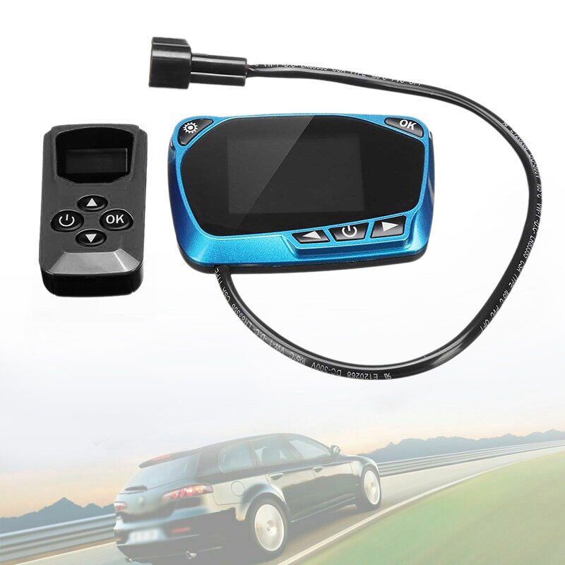 LCD Thermostat Display Switch Parking Heater Switch with Remote Controller 12/24V for Car Fuel Oil Air Heater Auto Part