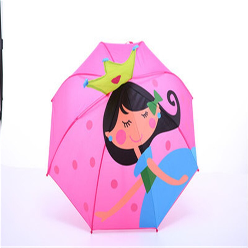 Parapluie pliant pour Protection contre le soleil, 3D, dessin animé, résistant aux rayons UV, pour l'extérieur, pour enfants: F