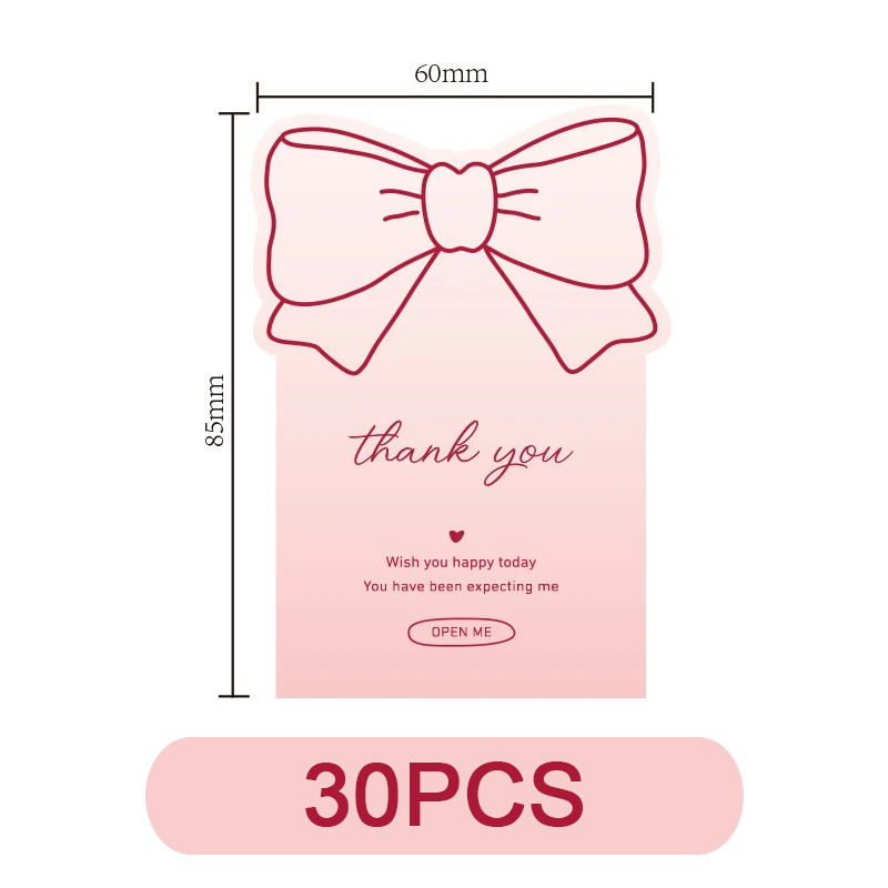 10-30 Uds. Pegatinas de agradecimiento con lazo rosa para paquete, etiquetas adhesivas decorativas para caja de , artículos para hornear, paquete comercial: Verde claro