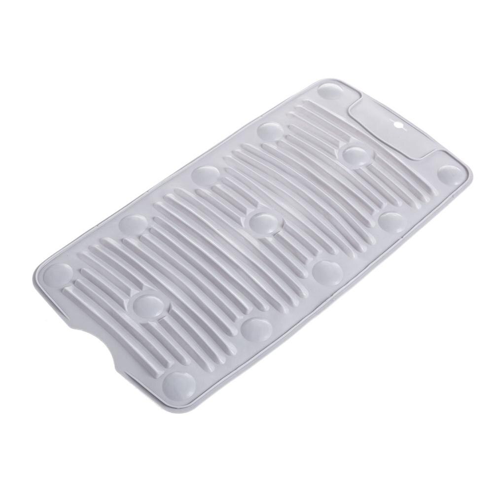 Silicone Clothes Washing Board Thicken Folding Washboard Bathroom Kid Clothes Cleaning Laundry Scrubbing Anti-skid Save Space: Light Grey